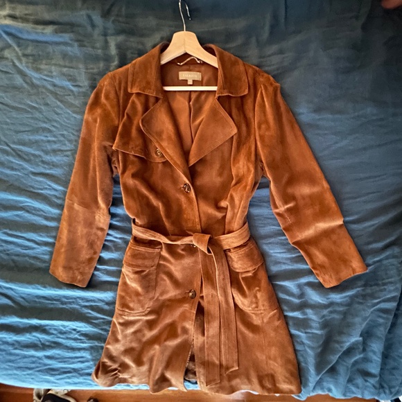 Jackets & Blazers - Suede Trench Coat